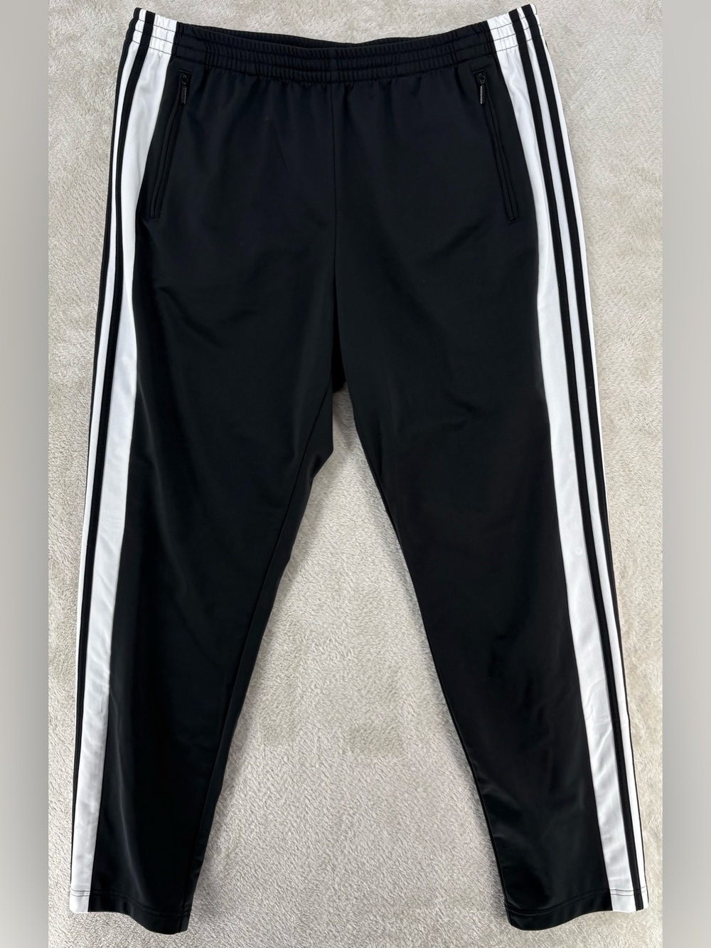 adidas Originals Black Men's Large Snap Tear-Away Track Pants Y2K Style